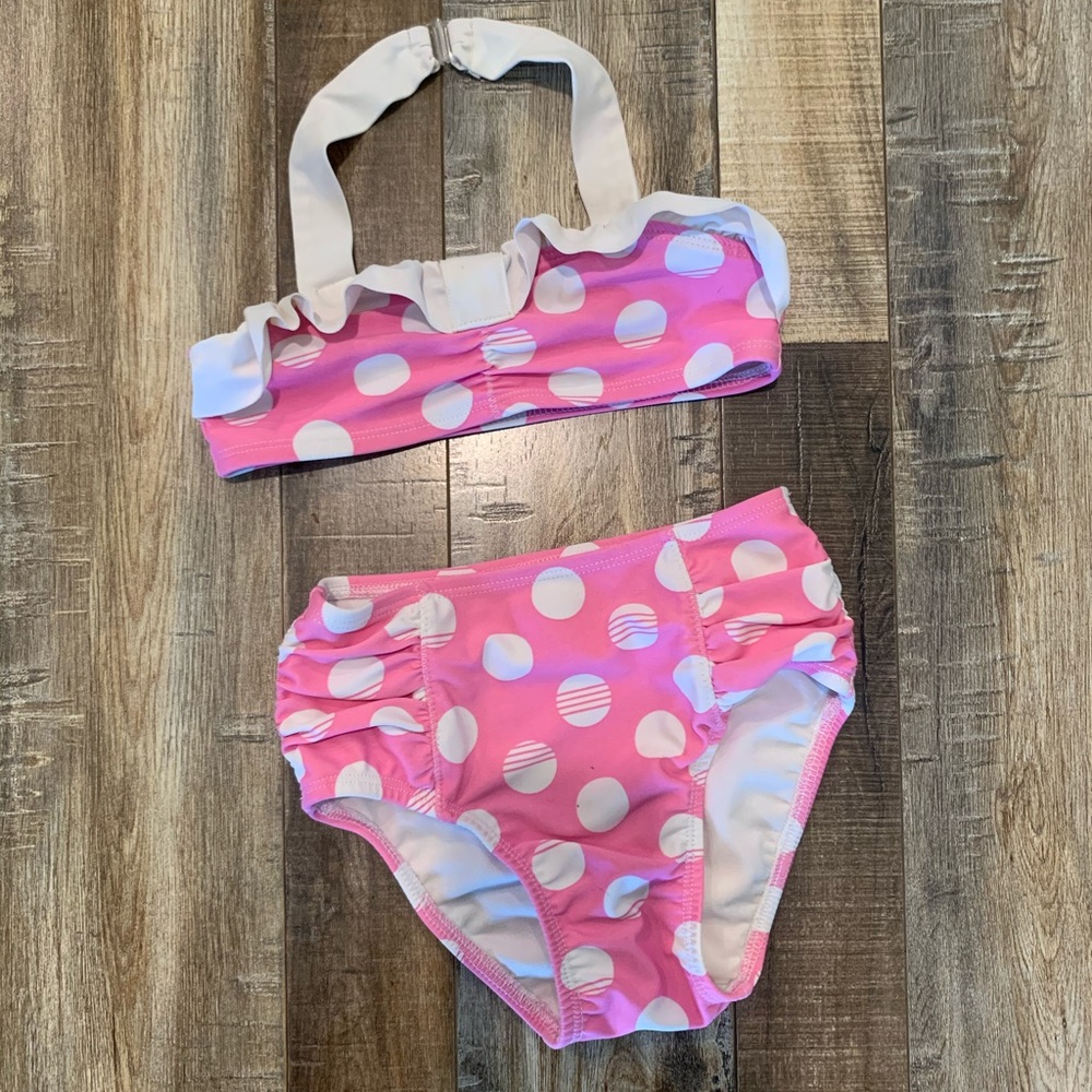 High Waisted Toddler Retro Swimsuit